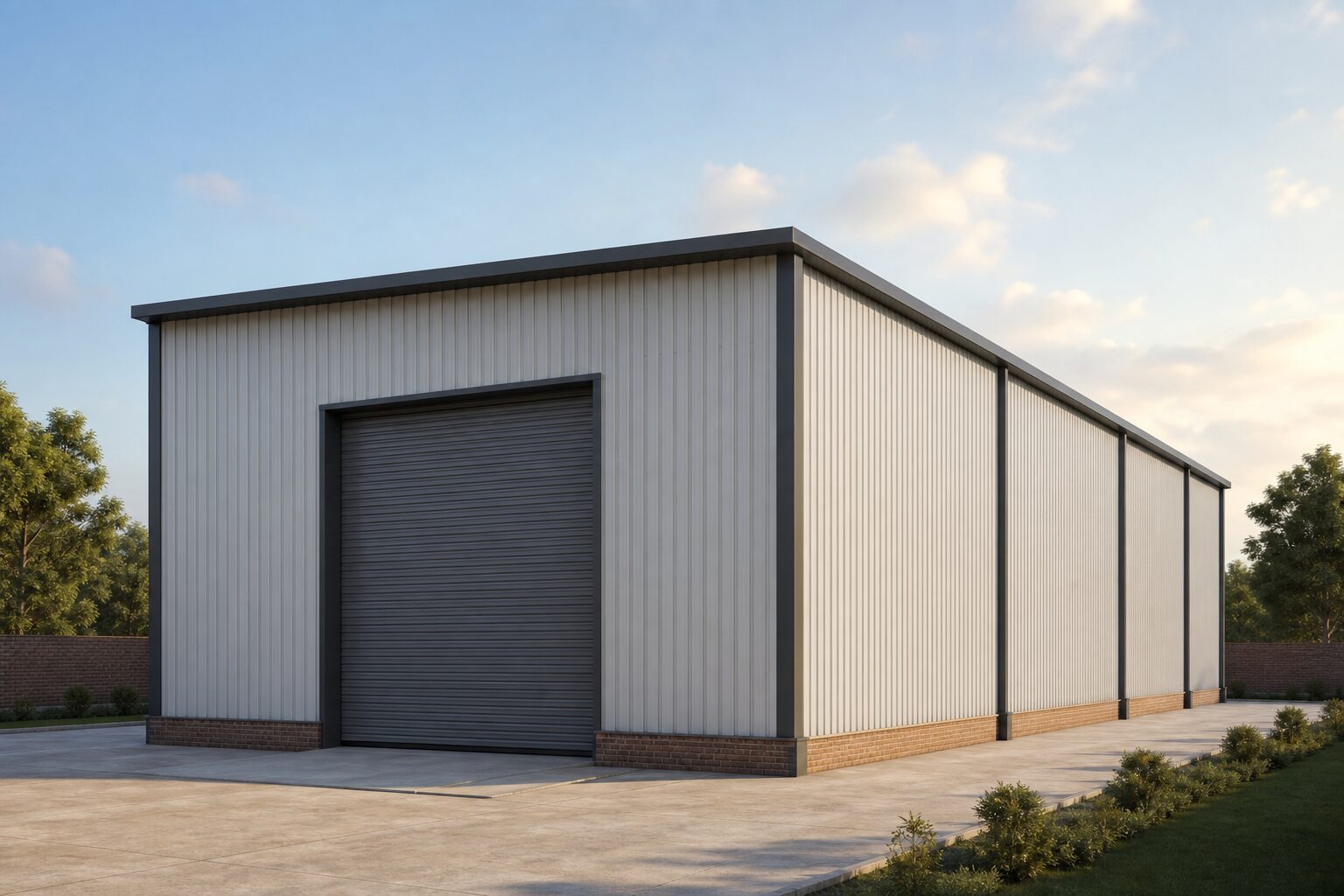 Front perspective of the proposed Venus Pharma PEB shed
